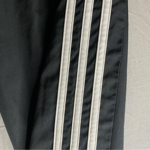 Adidas Track Pants Youth YXL Climalite Black/Blue 3 Stripe Athleticwear Sports - Picture 6 of 11
